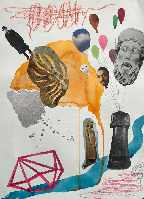By the River we wept | Collage in Paintings by Eric Farache Artist