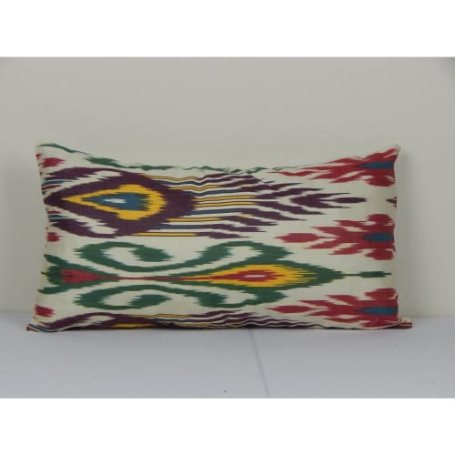 Ikat Lumbar Pillow Case, Made of Vintage Handloom Cushion Co | Pillows by Vintage Pillows Store