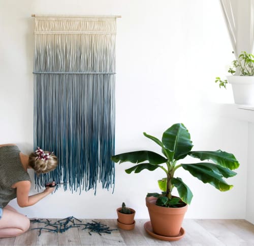 Vertical Macrame Wall Hanging - CASCADE | Wall Hangings by Rianne Aarts / Teddy and Wool Studio