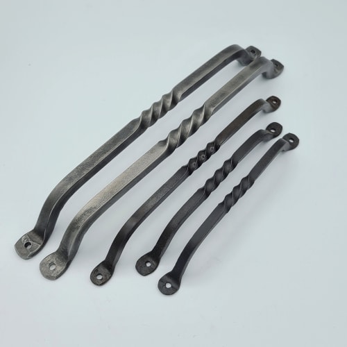 Hand Forged Iron Twisted Rustic Drawer Handle Cabinet Pull | Hardware by Element Hand Forged Hardware