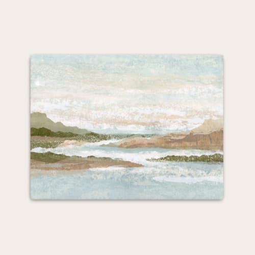 Swept Inland Art Print - Coastal Beach Landscape | Prints in Paintings by Lara Eckerman Art