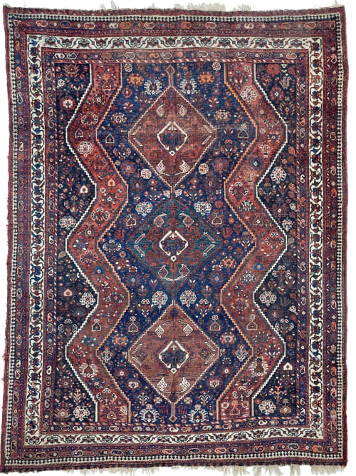 BEAUTIFUL Vintage Rug | Copper, Clay, Navy with Deep Emerald | Area Rug in Rugs by The Loom House