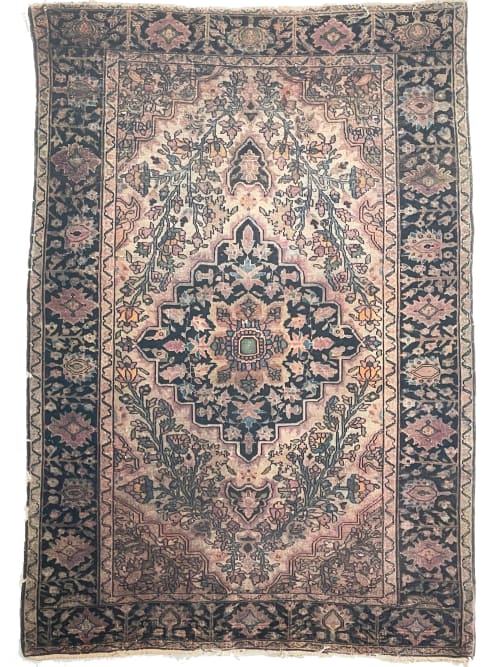 GORGEOUS Antique Ferahan Sarouk | Aubergine Purple, Lilac | Area Rug in Rugs by The Loom House