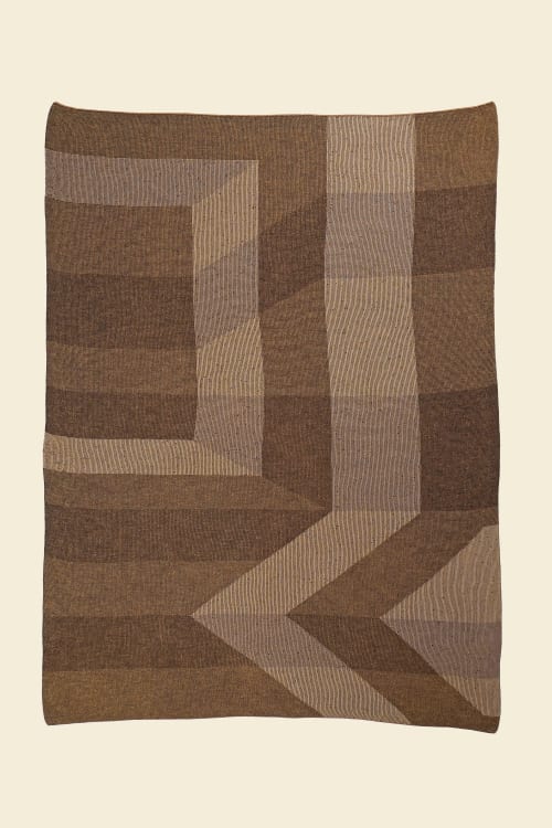 Geometric Blanket in Ochre | Linens & Bedding by BOI