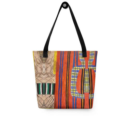 Tote Bag - Palestine's Resilience - Folk Abstract Geometric | Work by Eman's Gallery
