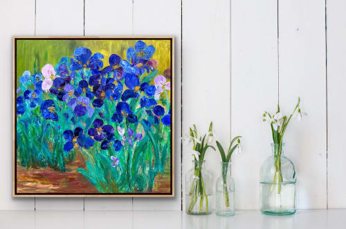 Lively Irises | Oil And Acrylic Painting in Paintings by Checa Art