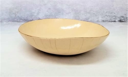 Handmade White Cream Ceramic Bowl | Dinnerware by YomYomceramic