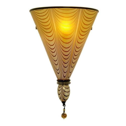 Blown Glass Wall Sconce - ISTANBUL, Cone | Sconces by Oggetti Designs