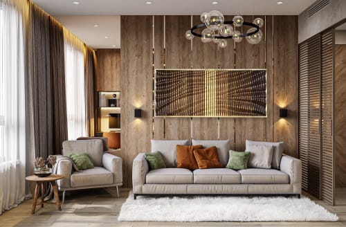 "VORTEX" Parametric Wood Wall Art Decor / 100% Solid Wood | Wall Sculpture in Wall Hangings by ArtMillWork Design