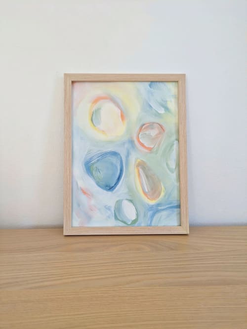 MEMORIES #3, Original Framed Painting on Canvas Paper | Oil And Acrylic Painting in Paintings by Damaris Kovach