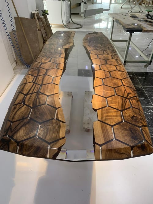 Epoxy Dining Table - Resin Table - Wood Resin Table | Tables by Tinella Wood