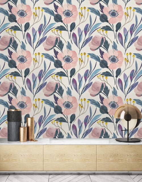Vintage Floral Wallpaper | Wall Treatments by uniQstiQ