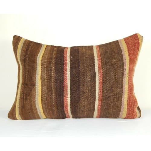 Turkish Tribal Decorative Kilim Lumbar Pillow Case, Couch | Linens & Bedding by Vintage Pillows Store