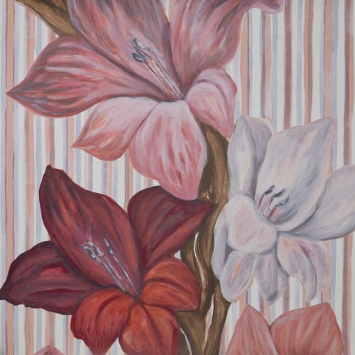 Steel Magnolia Dusty Pink Wallpaper | Wall Treatments by Stevie Howell