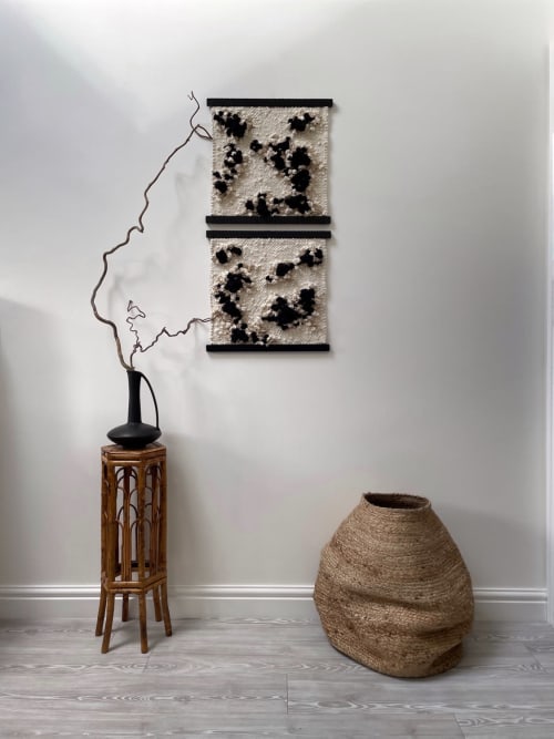 MADE TO ORDER Large rock pool panel on black pine | Wall Hangings by Elle Collins