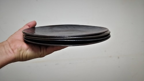 Black Ceramic plates | Dinnerware by YomYomceramic