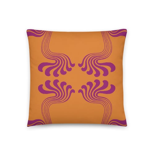 Art Nouveau Paisley No.8 Throw Pillow | Pillows by Odd Duck Press