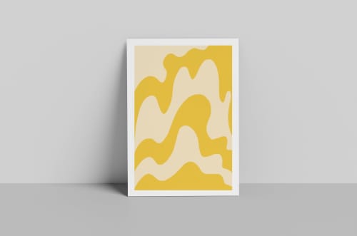 Yellow Waves Art Print | Prints by Britny Lizet