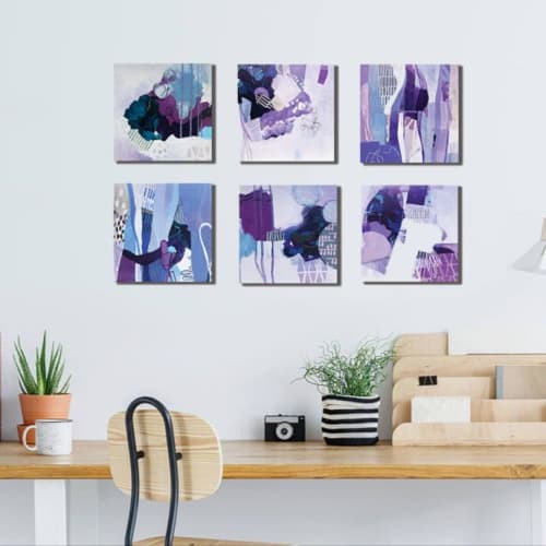 Purple Passion Collection | Mixed Media in Paintings by Kathy Ferguson Art
