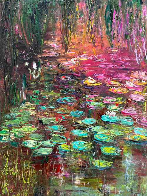 White Lotus | Oil And Acrylic Painting in Paintings by Checa Art