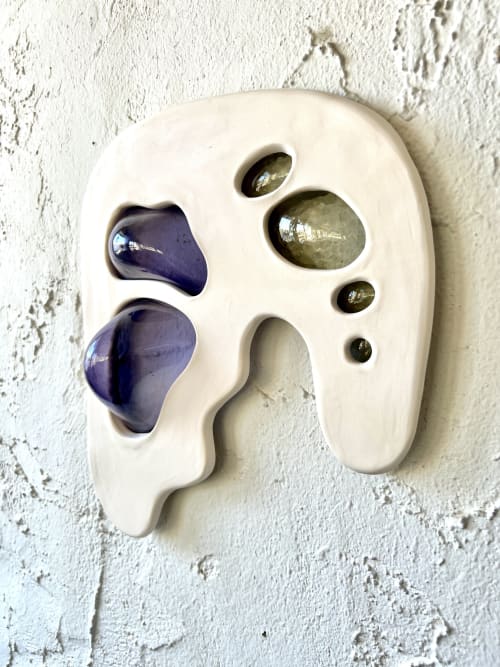 Violet and Gray | Wall Sculpture in Wall Hangings by Kelly Witmer