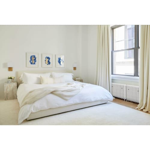 Seersucker Ivory Handknotted Wool Rug | Area Rug in Rugs by Organic Weave Shop