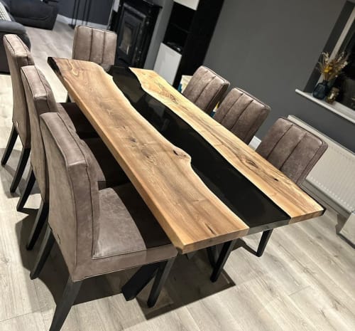 Custom Order Smoke Epoxy Walnut Dining Table -  Dining Room | Tables by LuxuryEpoxyFurniture