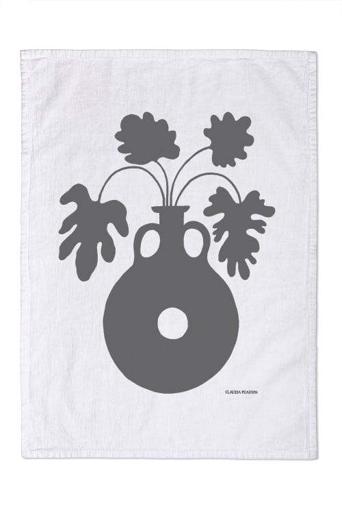 Ebb + Flow Vase Tea Towel | Linens & Bedding by Claudia Pearson