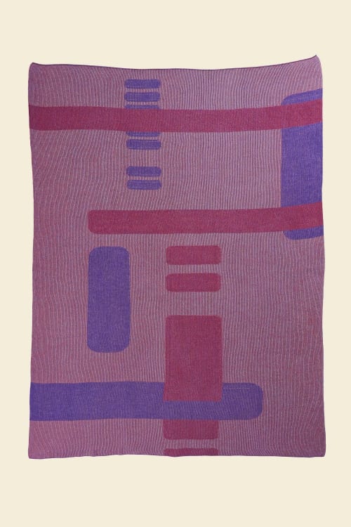 Geometric Blanket in Pink | Linens & Bedding by BOI