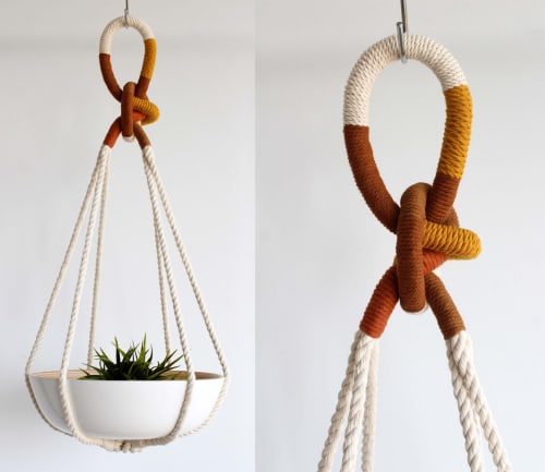Macrame Plant Hanger, Textile Hanger Sculpture, Handmade | Plants & Landscape by Freefille