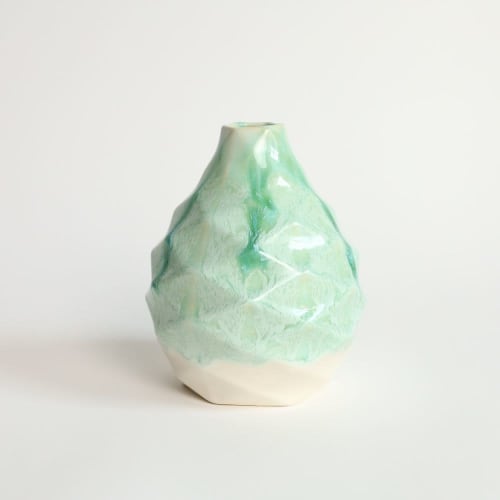 Pear in Jade | Vases & Vessels by by Alejandra Design