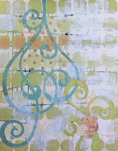 Swirls Entwined | Mixed Media in Paintings by Kathy Ferguson Art