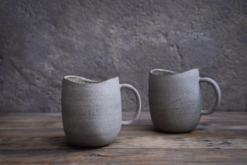Mug with handle "Simplicity" 450 ml- organic natural shape | Drinkware by Laima Ceramics