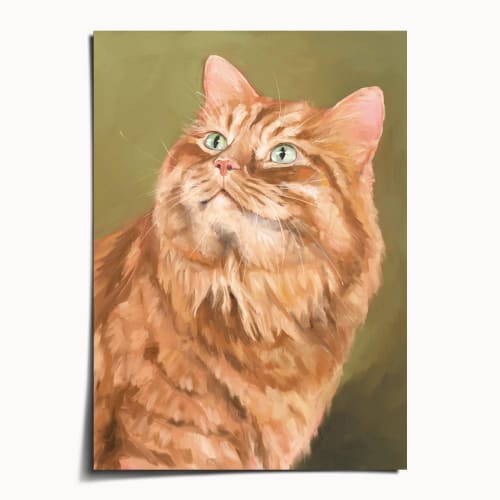 Orange Tabby Cat Fine Art Print | Prints in Paintings by The Ugly Cat Studio