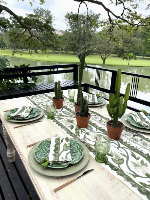 Jade Table Runner | Linens & Bedding by OSLÉ HOME DECOR