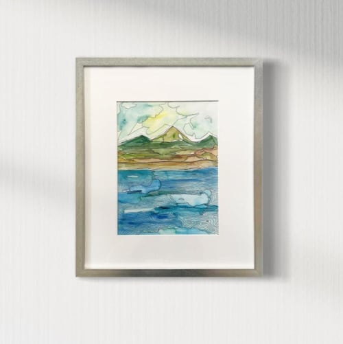 Sea View | Watercolor Painting in Paintings by Sorelle Gallery