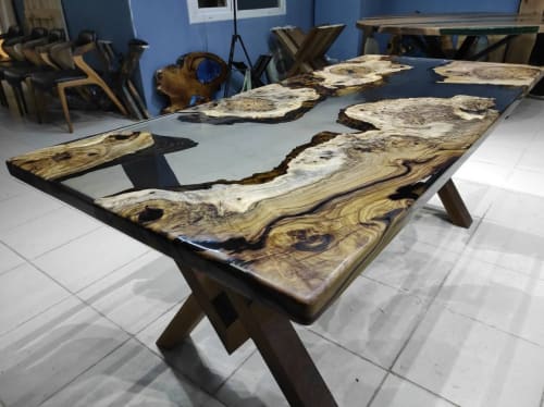 Special Tree Smoke Epoxy Table, Luxury Furniture Vivid Edge | Dining Table in Tables by LuxuryEpoxyFurniture