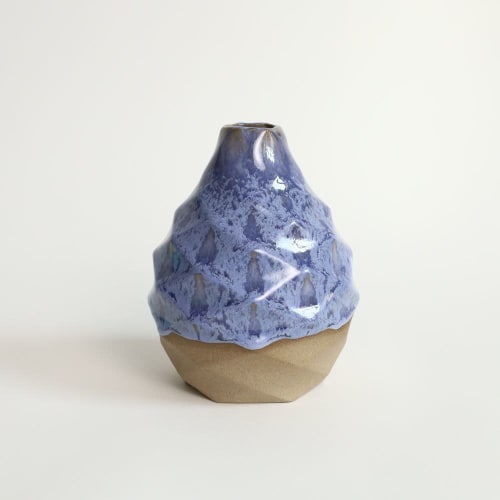 Pear in Coral Blue | Vase in Vases & Vessels by by Alejandra Design
