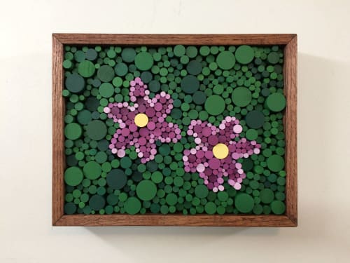 Two clematis | Wall Sculpture in Wall Hangings by StainsAndGrains