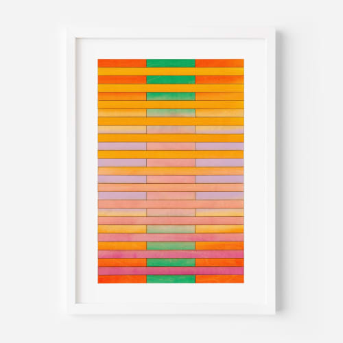 New York Stripe Colour Study Print | Prints in Paintings by Amelia Coward