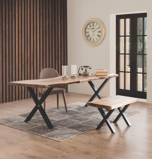 Live Edge Walnut Table - Wood Table - Dining Table | Tables by Tinella Collection