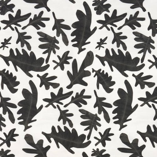 Old Oak Black & White Fabric | Linens & Bedding by Stevie Howell