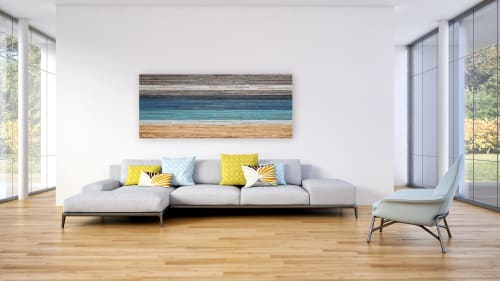 Beachscape: Gradient wood wall art | Wall Sculpture in Wall Hangings by Craig Forget