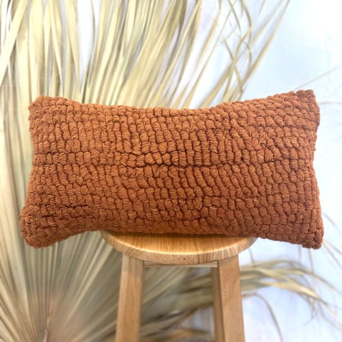 Erica Rust Boho Pillow Cover | Pillows by Willona and Loom