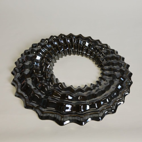 Echo Wall Sculpture in Palladium | Wall Hangings by by Alejandra Design