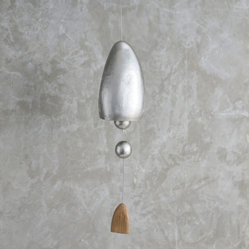 Nickel Hanging Bell Conical | Ornament in Decorative Objects by The Collective