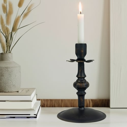 Corolla Candlestick | Handcrafted Metal Flower Design Candle | Decorative Objects by Edecra