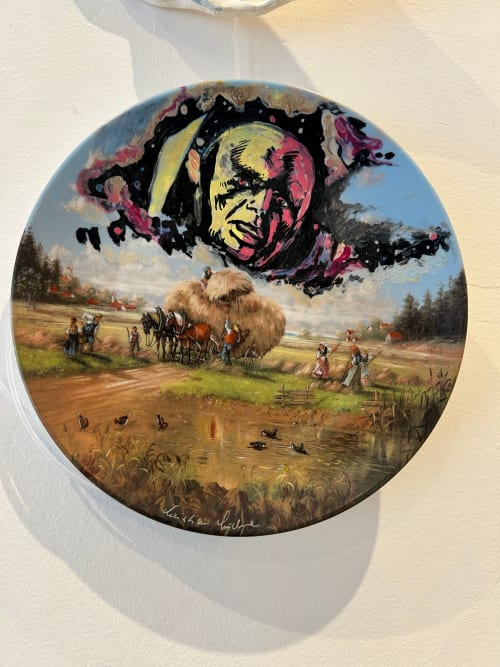 He really watches | Decorative Plate in Decorative Objects by Eric Farache Artist
