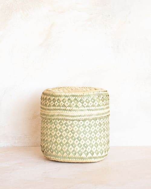 Small Oaxacan Woven Basket - Sage | Storage Basket in Storage by MINNA