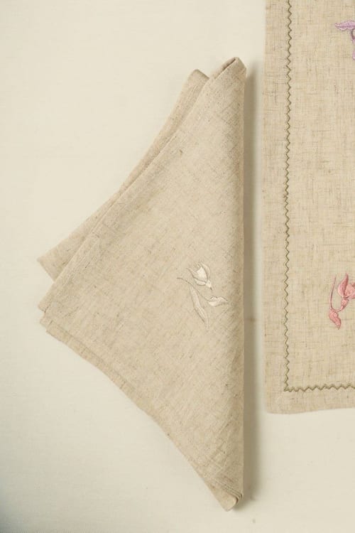 Beige Sands Napkins, Set of 4 | Linens & Bedding by Ninéh
